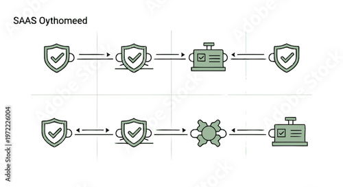 Secure Data Flow - Illustrated Diagram of Digital Security and Protection.