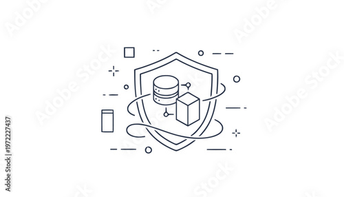 Secure data protection icon design.