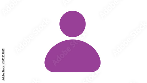 Simple Purple Silhouette Depicting a Human Person for Various Concepts.