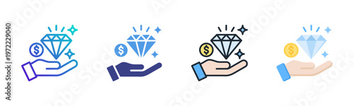 Value Icon Set Vector Collection Isolated In Black And White