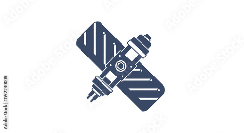 Modern Space Satellite Illustration Depicting Advanced Technology and Exploration.