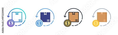 Return Icon Set Vector Collection Isolated In Black And White