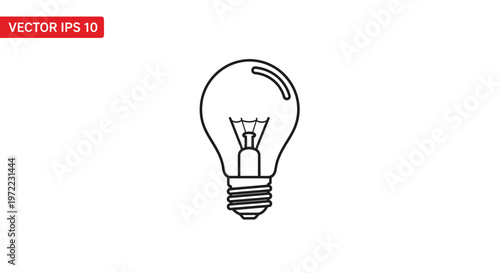 Light Bulb Vector Illustration Icon.