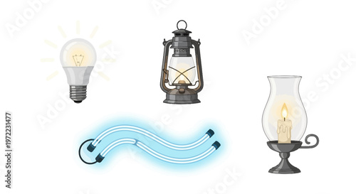 Light Bulb Lantern Lamp Electricity.