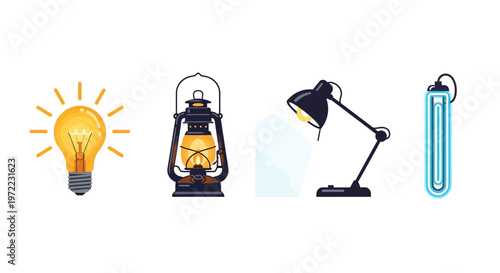 Light Bulb Lamp Lantern Illuminated Objects.