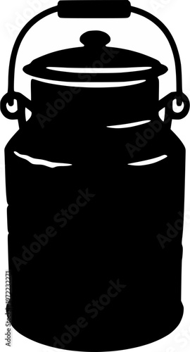 pot with  milk can vector illustration 