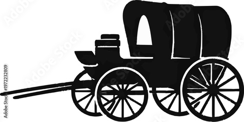 Hourse drawn carriage vector design 