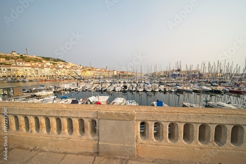 The port of Sète in southern France in the morning light