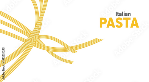 Abstract background with yellow pasta strands