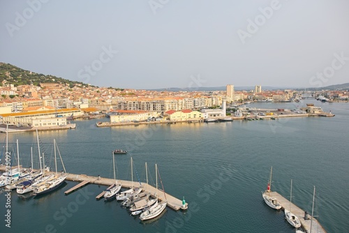 The port of Sète in southern France in the morning light