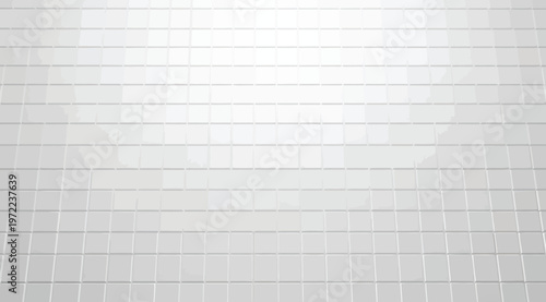 White square tiles pattern background, 3d rendering of ceramic wall or floor