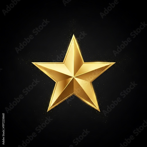 Golden Star Shines Brightly Against a Dark Backdrop, Symbolizing Achievement and Excellence.
