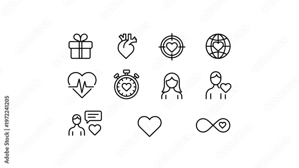 Fototapeta premium Collection of diverse icons representing various human emotions and activities Vector