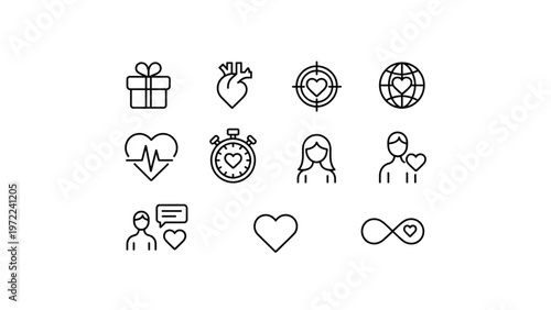 Collection of diverse icons representing various human emotions and activities Vector