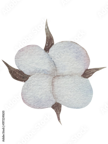 Hand drawn watercolor knitting and sewing elements set. A ball of yarn, crochet, thread, handcraft supplies, sewing, embroidering. Handmade and hobby supplies in blue, beige and pink colors. Vintage