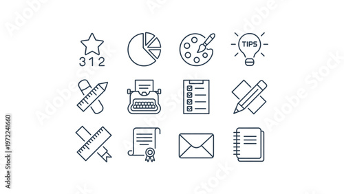 Collection of diverse icons representing communication and utility functions Vector