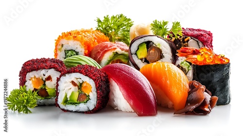 Vegetables on white background 