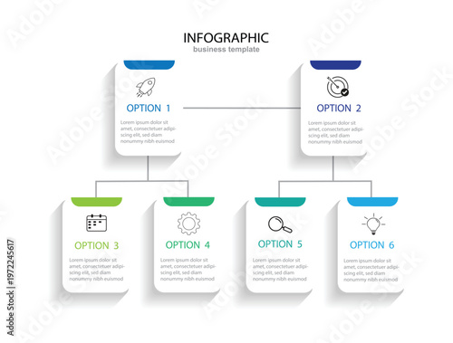 modern infographics with 6 options or steps vector illustration