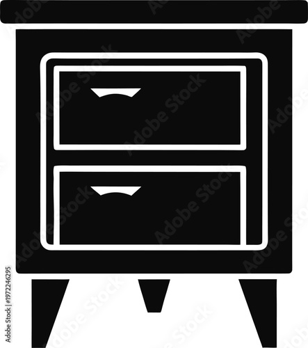 Nightstand silhouette black icon