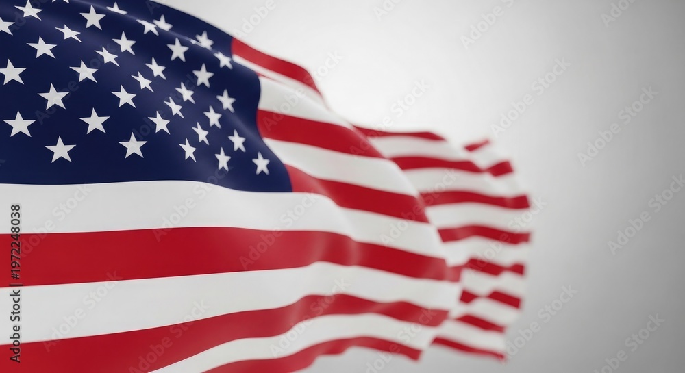 Fototapeta premium Happy independence day vibrant american flag waving patriotic usa celebration