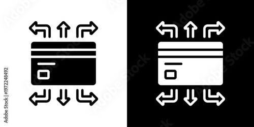 Expenditure Icon Set Vector Collection Isolated In Black And White