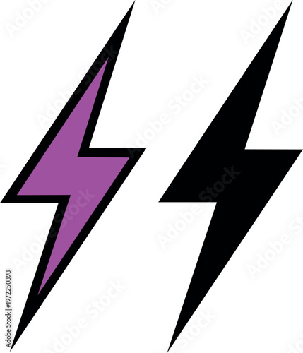 Free Download Lightning bolt icons abstract symbol design modern concept - GFXLoad
