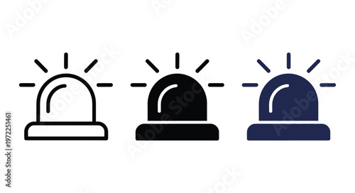 Front Desk Bell Icon Ringing Sound Lines Hotel Service Symbol Vector Illustration
