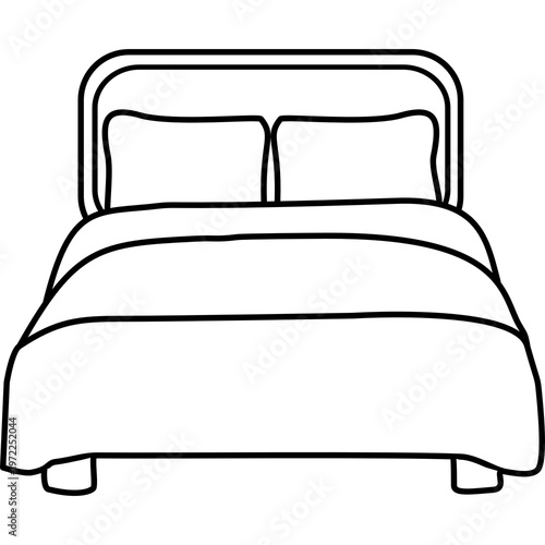 bed with pillows