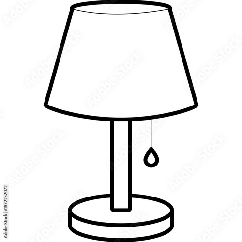 table lamp isolated on white background