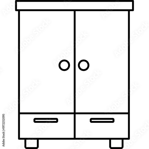  illustration of a wardrobe