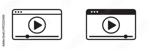 Video Player Interface Icon Set