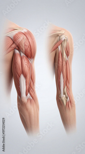 Muscular and skeletal wonders of the human upper limb depicted with scientific precision and artistic grace
