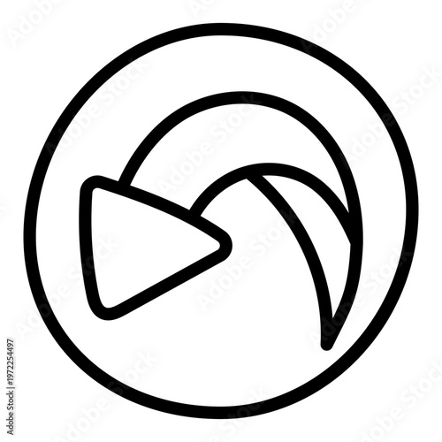 Turn down left arrow, editable vector 