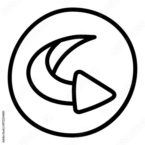 A perfect design icon of right turn down arrow 