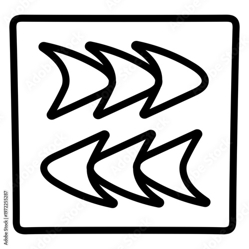 Perfect design icon of opposite direction fast arrows
