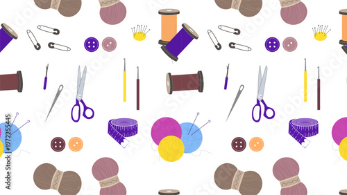 Sewing seamless pattern