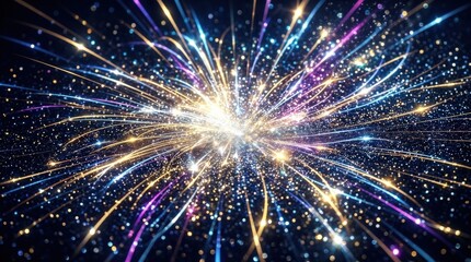Sparkling radiant flash background with luminous streaks and glossy highlights, shimmering abstract brilliance, photorealistic,no logos