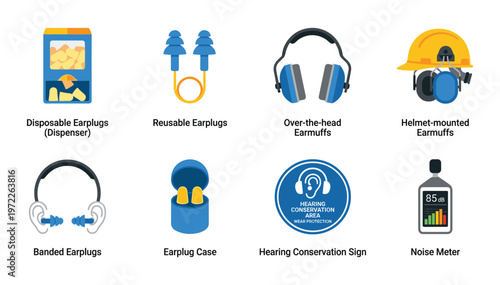 Collection of Personal Protective Equipment for Hearing Protection and Noise Measurement
