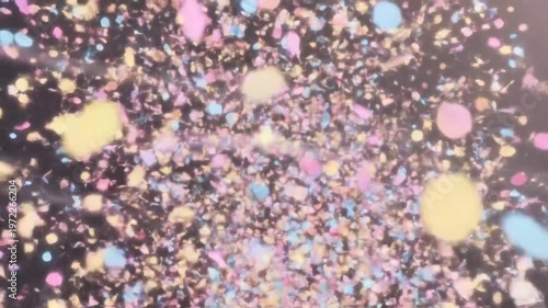 Falling Confetti in Pastel Colors - Celebration and Party Background