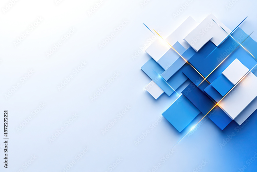 Fototapeta premium Light layered tiles infographic , generated, AI