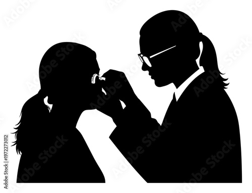 Hearing Aid Fitting - Audiologist Session Vector