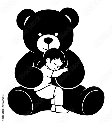 Inner Child Healing - Teddy Bear Silhouette Vector