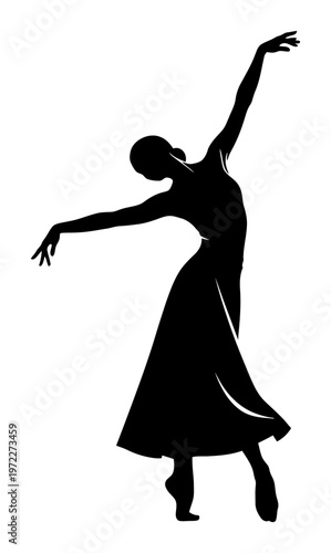 Sensual Dance Silhouette - Minimalist Vector