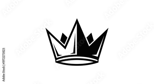 Royal Crown Icon, Symbol of Power, Royalty, and Authority, Vector Graphic