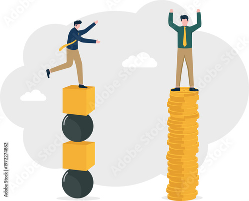 Professional balancing on spheres vs professional on coins