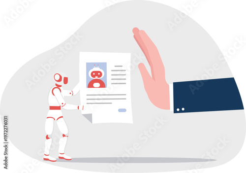 Hand rejecting a CV profile from a robot