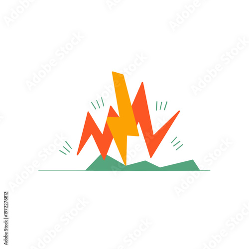 Vibrant Seismic Wave Graph Showing Intense Earthquake Activity