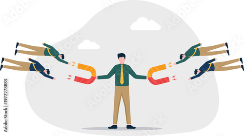 Professional using a magnet to attract more professionals