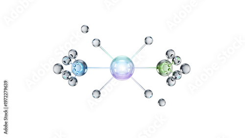 Modern 3D glass gear icon for system settings, automation, and industrial technology.