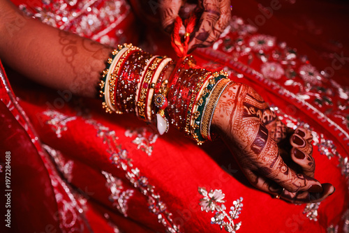 Close-Up of Bride’s Hands Performing Traditional Hindu Wedding Ritual in New Delhi, India